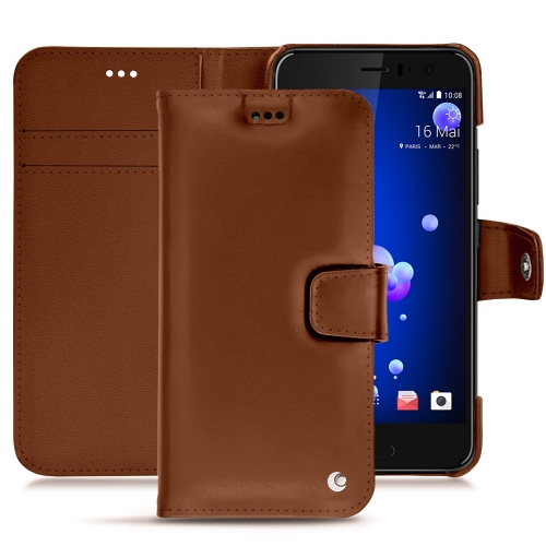 Custodia in pelle HTC U11Marron ( Nappa - Pantone #8B4720 ) 