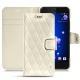 HTC U11 leather case - Blanc - Couture ( Bologna - White ) 