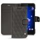 Housse cuir HTC U11 - Anthracite - Couture ( Pantone 424C ) 