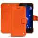 가죽 커버 HTC U11 - Orange fluo