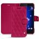 HTC U11 leather case - Rose fluo - Couture