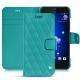 Capa em pele HTC U11 - Bleu fluo - Couture