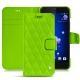 Custodia in pelle HTC U11 - Vert fluo - Couture