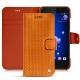 Custodia in pelle HTC U11 - Abaca arancio