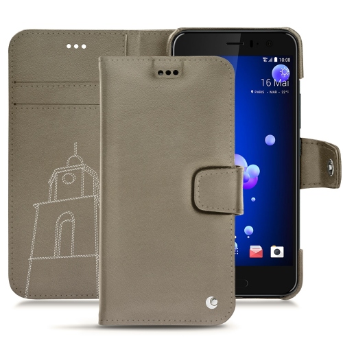HTC U11 leather caseDarboun sabla ( Pantone #BCB1A1 )