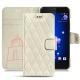 HTC U11 leather case - Blanc escumo - Couture