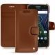 Lenovo Moto G5 Plus leather case - Marron ( Nappa - Pantone 1615C ) 