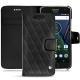 Funda de piel Lenovo Moto G5 Plus - Noir - Couture ( Nappa - Black ) 