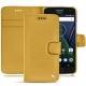 Housse cuir Lenovo Moto G5 Plus - Mimosa ( Pantone 141C ) 