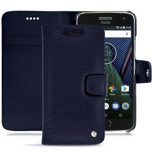 가죽 커버 Lenovo Moto G5 PlusCobalt ( Pantone #2b253f ) 
