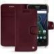 Lenovo Moto G5 Plus leather case - Lie de vin ( Pantone 5115C ) 