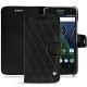 Funda de piel Lenovo Moto G5 Plus - Ebène - Couture ( Sleek P C12 - Black ) 