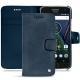 Housse cuir Lenovo Moto G5 Plus - Jean vintage ( Roughtcut - Pantone 285U  ) 