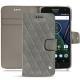 Lenovo Moto G5 Plus leather case - Acier vintage - Couture