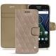 Housse cuir Lenovo Moto G5 Plus - Taupe vintage - Couture