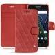 Housse cuir Lenovo Moto G5 Plus - Cerise vintage - Couture