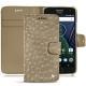 Lenovo Moto G5 Plus leather case - Autruche desert