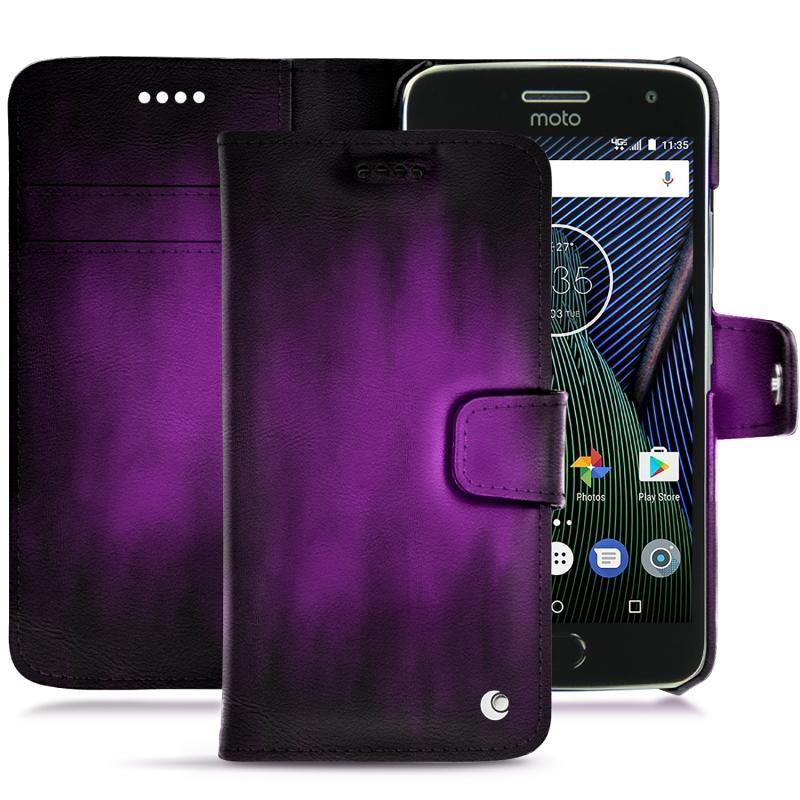 Capa em pele Lenovo Moto G5 Plus