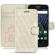 Capa em pele Lenovo Moto G5 Plus - Blanc escumo - Couture