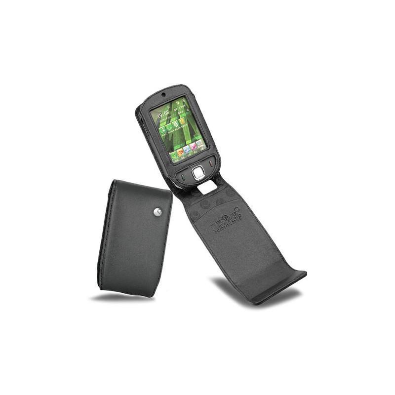 硬质真皮保护套 HTC P3450 - HTC Touch - Dopod S1 - Noir ( Nappa - Black ) 