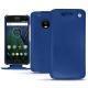 Housse cuir Lenovo Moto G5 Plus - Bleu océan ( Nappa - Pantone 293C ) 