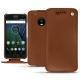 Funda de piel Lenovo Moto G5 Plus - Marron ( Nappa - Pantone 1615C ) 