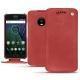 Capa em pele Lenovo Moto G5 Plus - Cerise vintage ( Pantone 185C ) 