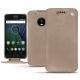 Funda de piel Lenovo Moto G5 Plus - Taupe vintage ( Pantone 7530C ) 