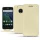 Capa em pele Lenovo Moto G5 Plus - Ivoire ( Sleek P C12 - White ) 