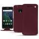 Capa em pele Lenovo Moto G5 Plus - Lie de vin ( Pantone 5115C ) 