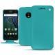 Funda de piel Lenovo Moto G5 Plus - Bleu fluo