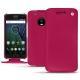Lenovo Moto G5 Plus leather case - Rose fluo