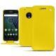 Housse cuir Lenovo Moto G5 Plus - Jaune fluo