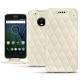 Funda de piel Lenovo Moto G5 Plus - Blanc escumo - Couture