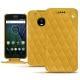 Housse cuir Lenovo Moto G5 Plus - Jaune soulèu - Couture
