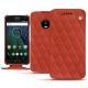 Capa em pele Lenovo Moto G5 Plus - Arange clouquié - Couture