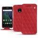 Lederschutzhülle Lenovo Moto G5 Plus - Rouge troupelenc - Couture