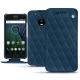 Funda de piel Lenovo Moto G5 Plus - Blu mediterran - Couture