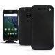 Lenovo Moto G5 Plus leather case - Negre poudro