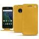 Housse cuir Lenovo Moto G5 Plus - Jaune soulèu