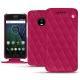 Custodia in pelle Lenovo Moto G5 Plus - Rose fluo - Couture