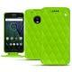 Lenovo Moto G5 Plus leather case - Vert fluo - Couture
