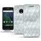 Capa em pele Lenovo Moto G5 Plus - Platinium - Couture