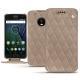 Lenovo Moto G5 Plus leather case - Taupe vintage - Couture