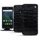 レザーケース Lenovo Moto G5 Plus - Crocodile nero
