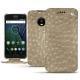 Capa em pele Lenovo Moto G5 Plus - Autruche desert