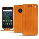 Lenovo Moto G5 Plus leather case - Abaca arancio