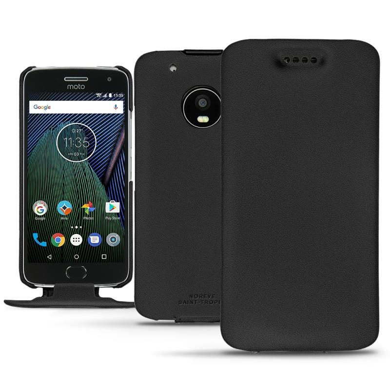 Lederschutzhülle Lenovo Moto G5 Plus - Noir PU