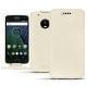 Custodia in pelle Lenovo Moto G5 Plus - Blanc PU