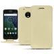 Capa em pele Lenovo Moto G5 Plus - Beige PU